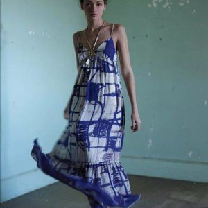 Anthropologie Isabella Sinclair Silk Maxi Dress